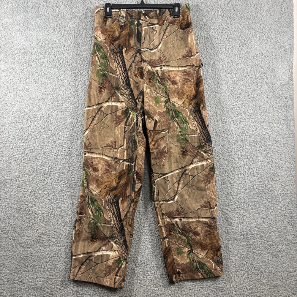 Rivers West Mens Medium Waterproof Fleece Hunting Pants Real Tree Camo 32x30